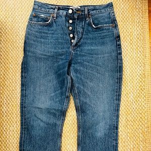 AGOLDE Riley High Rise Straight Crop - Air Blue